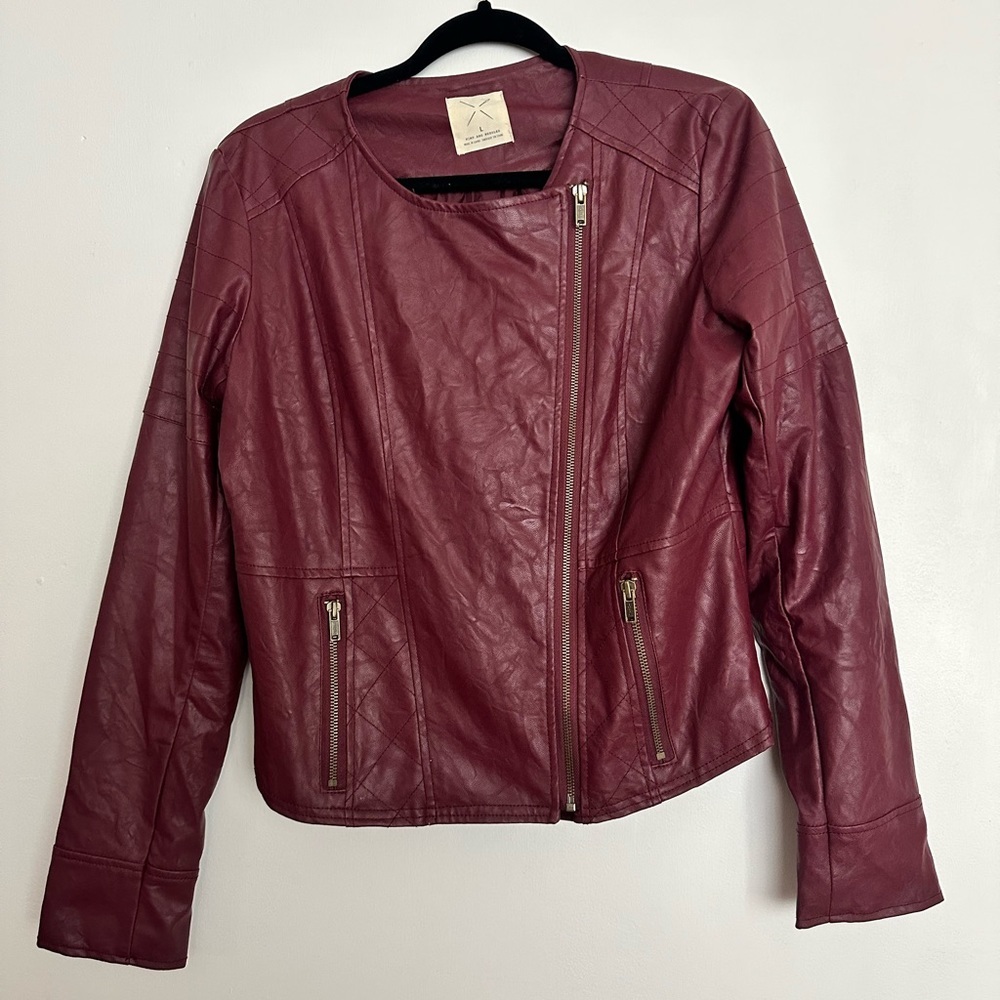 Pins and Needles Vegan Leather Jacket